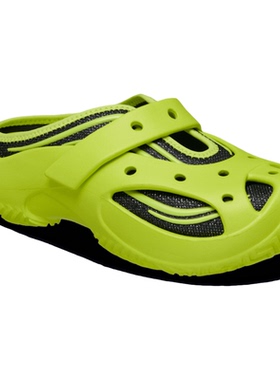 Crocs卡骆驰女鞋包头拖鞋一字拖Caged Mule不对称运动拖鞋穆勒鞋