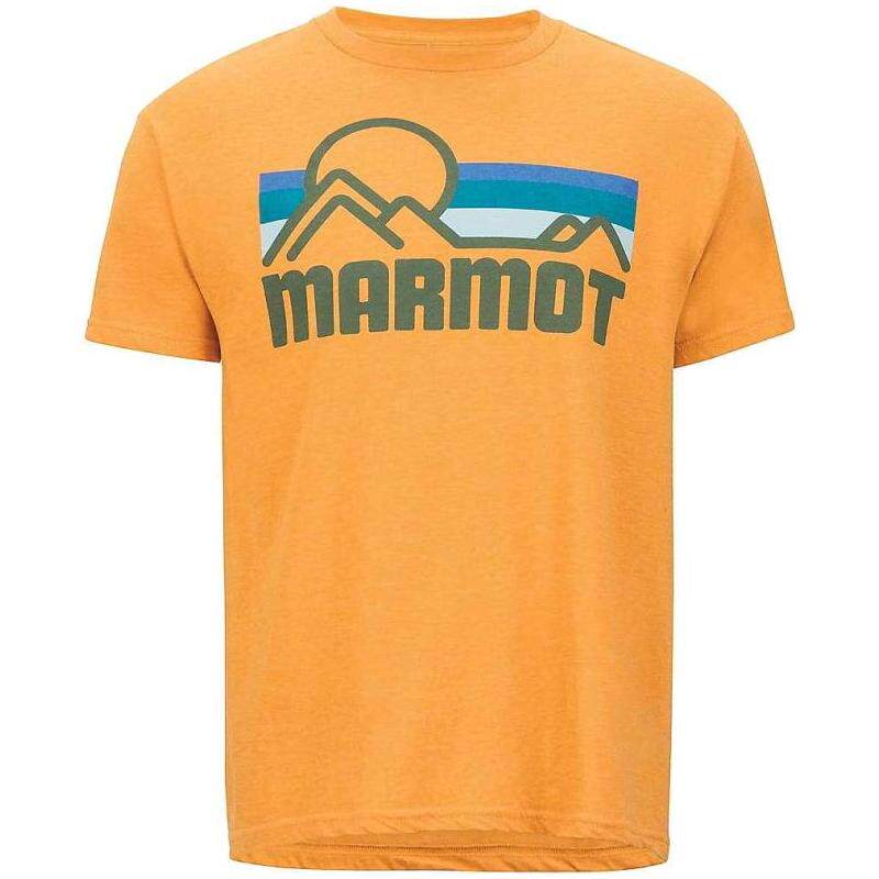 土拨鼠marmot男t恤徽标圆领短袖吸汗透气舒适运动正品4822000