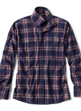 ORVIS男士衬衫格子衫拉绒保暖柔软不起球春秋舒适亲肤欧美版3G6F