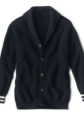 orvis男毛衣针织开衫款时尚翻领羊毛混纺舒适经典保暖正品O740V