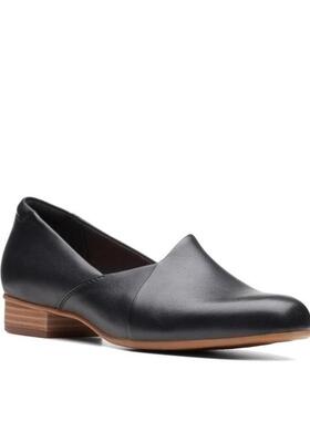 clarks/其乐女皮鞋低帮中跟方跟懒人一脚蹬通勤百搭正品446001