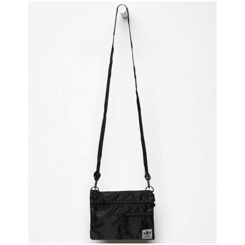 Adidas/阿迪达斯男女单肩斜挎包运动黑色Flat小号logo正品363059