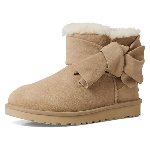 UGG女鞋雪地靴大棉鞋中筒靴套筒加厚羊毛冬季户外滑雪防寒蝴蝶结