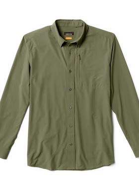 ORVIS男衬衫方领长袖春夏简约经典柔软百搭吸湿排汗运动休闲3F6G