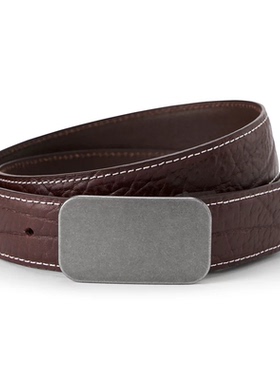 Orvis男士腰带做旧皮带真皮板扣裤腰带复古棕色耐磨美国直邮