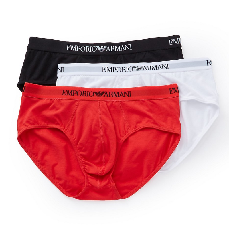 EMPORIO ARMANI/阿玛尼男三角内裤短裤新款纯棉3条夏正品1118321