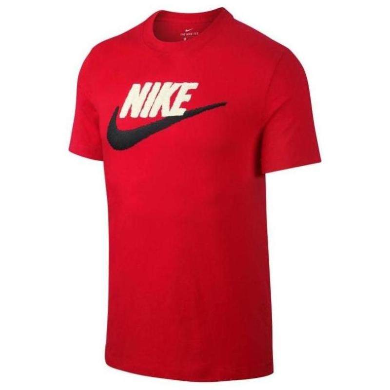 nike/耐克男t恤纯棉短袖夏季宽松大码红色上衣体恤潮正品a3337m