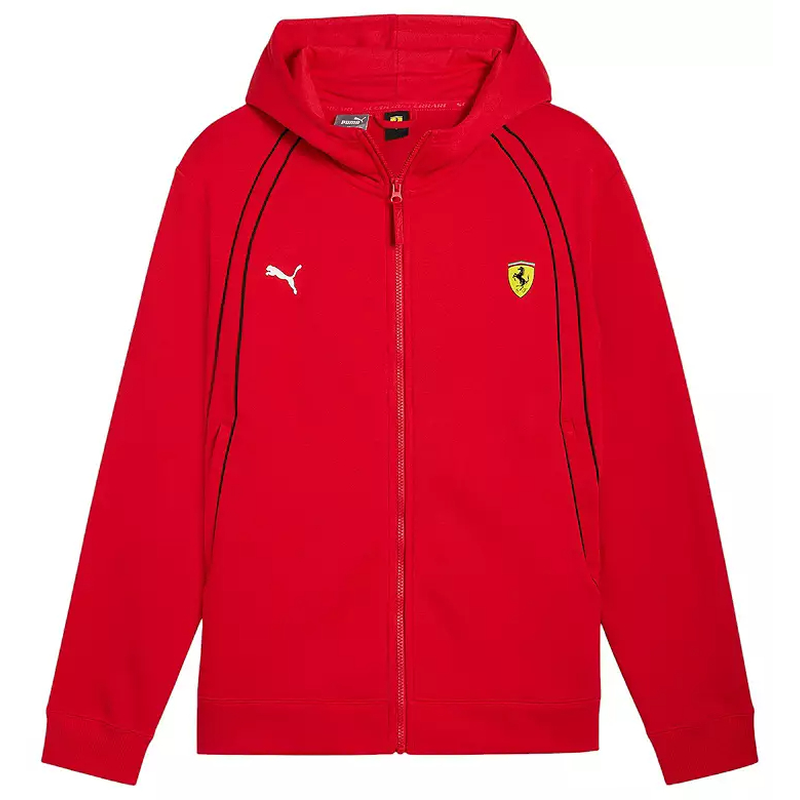 PUMA/彪马男士夹克运动外套法拉利联名款赛车服红色连帽衫春秋季