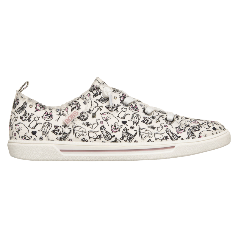 Skechers/斯凯奇女鞋帆布鞋卡通毛边BOBS B Cute 2.0板鞋单鞋夏季