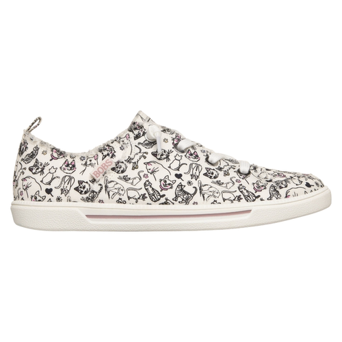 Skechers/斯凯奇女鞋帆布鞋卡通毛边BOBS B Cute 2.0板鞋单鞋夏季