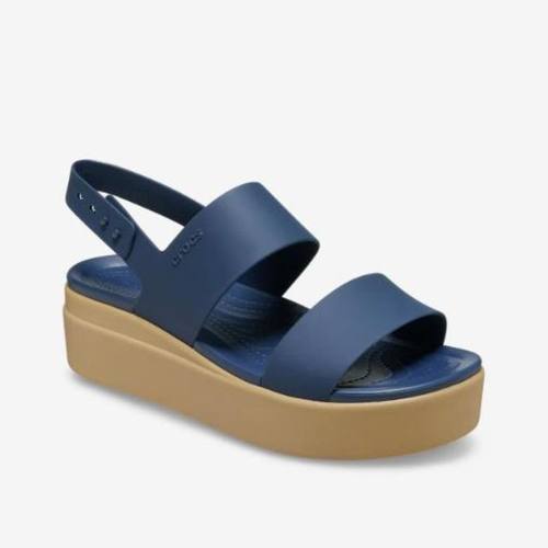 Crocs/卡骆驰女凉鞋露趾松糕底Brooklyn纯色搭扣夏季正品206453