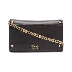 Сумка dkny/唐可娜儿女单肩包小号链条时尚翻盖黑色皮质正品11288416 DKNY/11288416