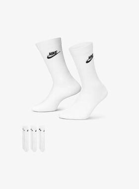 Nike耐克男袜女袜高筒训练袜运动袜3双装吸汗透气舒适DX5025-100