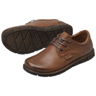 软皮工作鞋 Born 系带牛津鞋 休闲皮鞋 商务父亲节英伦11098 博仁男鞋