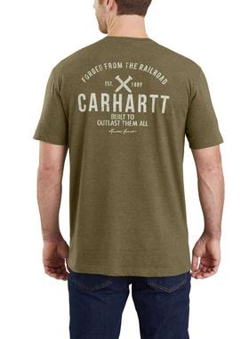 Carhartt男士T恤薄款短袖圆领纯色字母透气宽松夏季正品103562