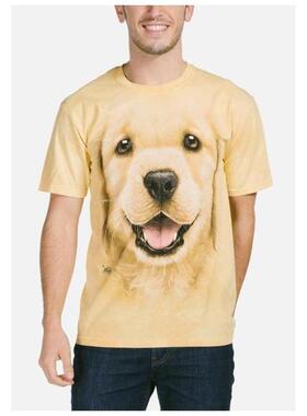 The Mountain男女款T恤圆领3D金毛印花夏季宽松立体正品103743