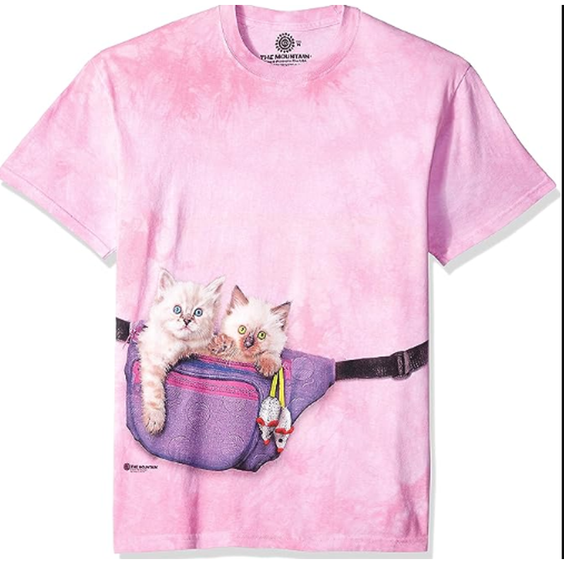 The Mountain男女T恤3d短袖口袋猫咪印花呆萌可爱美国正品103693