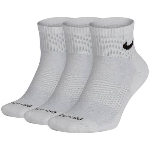 Nike/耐克男袜中筒袜白色字母logo篮球运动袜3双正品SX6890-100