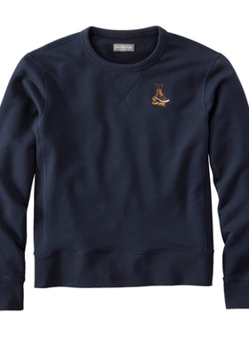 L.L.BEAN宾恩男士圆领卫衣印花运动衫套头衫棉毛圈布保暖TA520653