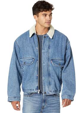 【李现同款】Levi's李维斯牛仔外套新款男仿羊羔绒正品A0729-0000