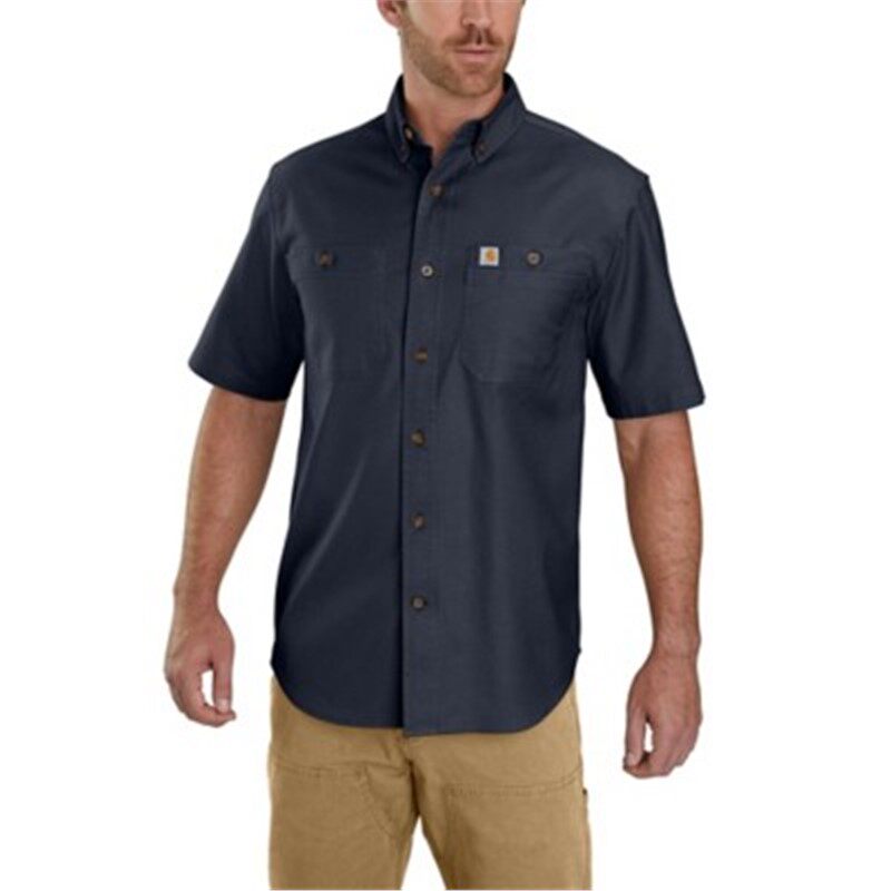Carhartt/卡哈特男装衬衫短袖翻领工装纽扣半截袖棉质上衣103555