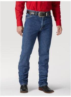 Wrangler/威格男士牛仔裤常规款深色长裤中腰休闲舒适正品936GS