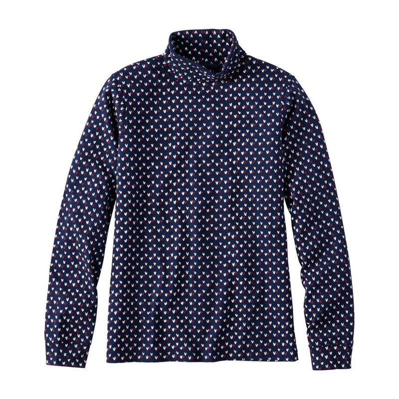 L.L. Bean宾恩女士打底衫半高领妈妈装长袖T恤中老年女装秋冬季