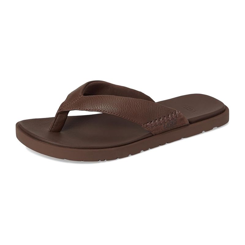 UGG男鞋拖鞋人字拖夹趾夏季轻便外穿Seaside II真皮沙滩凉鞋