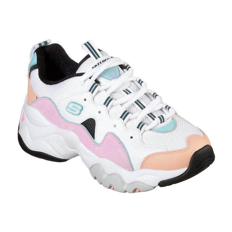 skechers/斯凯奇女老爹鞋熊猫鞋平底圆头低帮学院正品5007863558