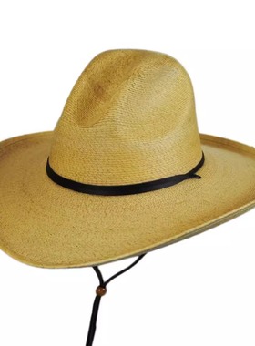 STETSON帽子草帽编织宽檐遮阳防晒夏季沙滩帽男女帽子户外度假