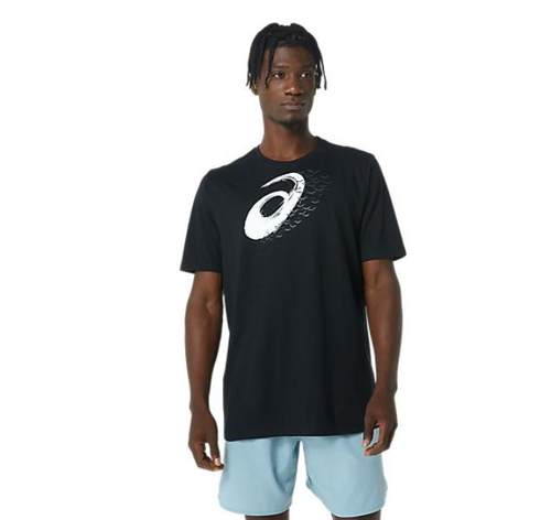 亚瑟士修身纯色圆领套头短袖t恤