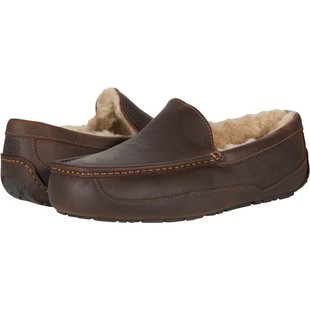 UGG男鞋乐福鞋豆豆鞋一脚蹬棉鞋加厚户外保暖防滑羊毛里机车冬季