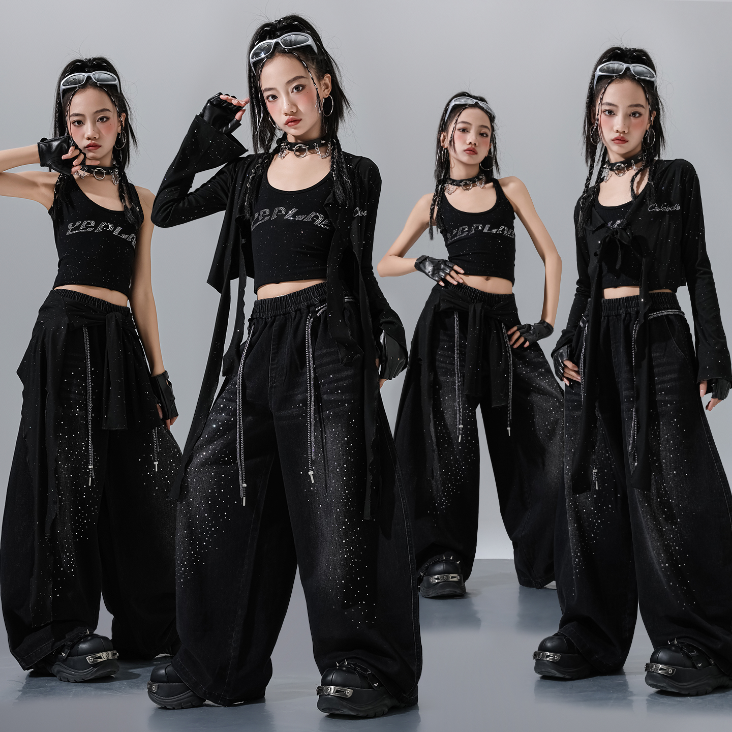 女童爵士舞jazz演出服套装