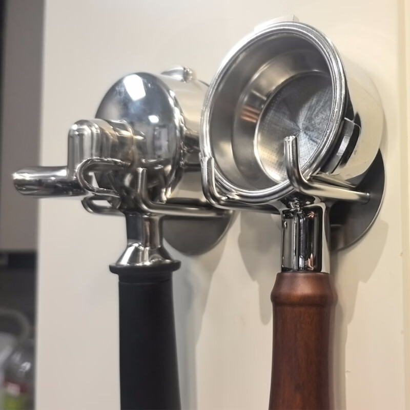 咖啡机手柄配件挂架磁吸挂钩器具置物架咖啡工具收纳壁挂支架牛角图片