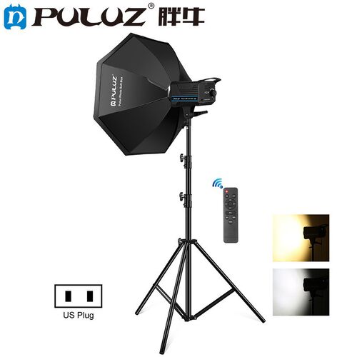 PULUZ胖牛220V 120W摄像常亮灯套装影棚常亮灯套装 带2.8米三脚架