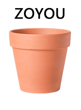 国际盆大小口径高圆型红陶花盆陶土盆透气透水陶瓷盆带底孔经典盆