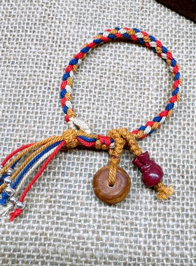 彩绳藏式手搓棉线民族风流苏手饰