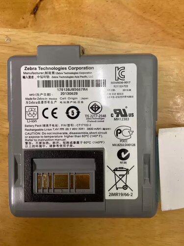 全新原装zebra斑马RW420 Ql420 plus CT17102-2 AT16293-1电池