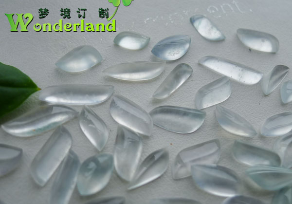 天然a货玉起荧玻璃-高冰种翡翠配石随行型6-13mm左右