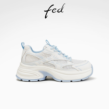 fed网面老爹鞋夏季新款女鞋增高厚底鞋软底休闲鞋女款S0515-ZC608