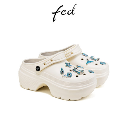 【樱桃熊联名款】fed厚底洞洞鞋夏季新款女鞋凉拖女S0515-ZFA639