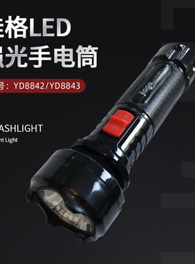 佳格YD8842/YD8843小手电筒迷你家用户外强光远射双档充电照明灯