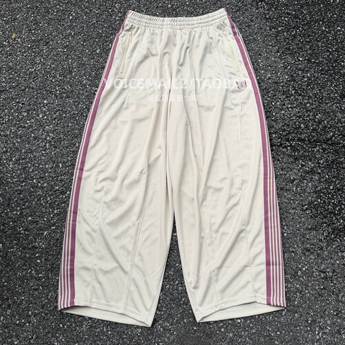 Needles tracksuit蝴蝶阔腿长裤Ivory美式复古潮牌宽松休闲套装