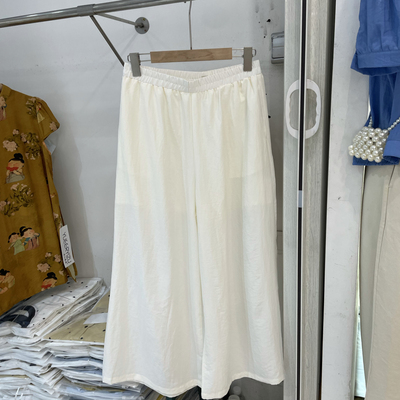 夏季新款时尚洋气松紧腰休闲裤女