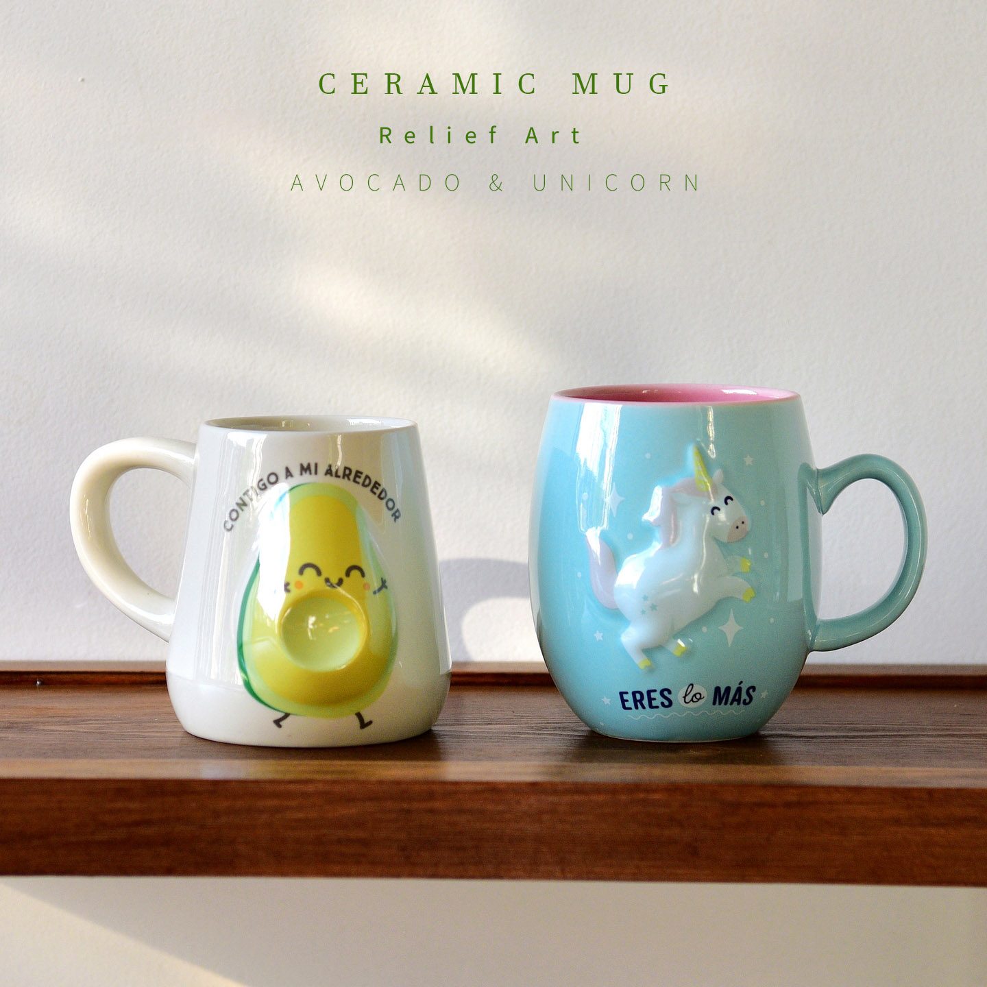 爱上喝水治愈系可爱大容量马克杯