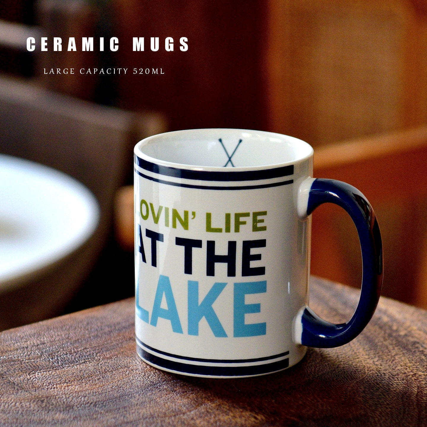 大容量520ml马克杯陶瓷单把手直桶杯子水杯果汁早餐杯工位茶水杯,餐饮具,马克杯,淘宝优惠券,粉丝福利购,淘宝优惠卷