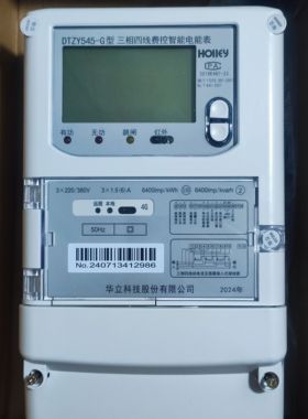 杭州华立电表 DTZ545-Z型三相四线 尖 峰 谷 平多费率智能电能表