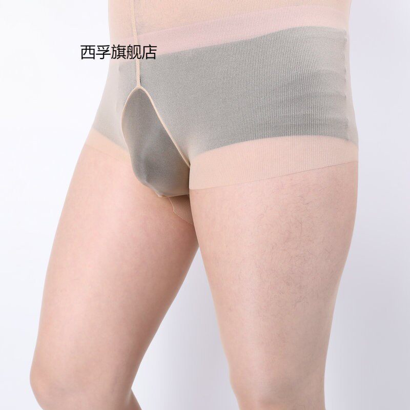 男丝袜jj套连裤袜性感超薄任意剪隐形防勾男士大码情趣丝袜