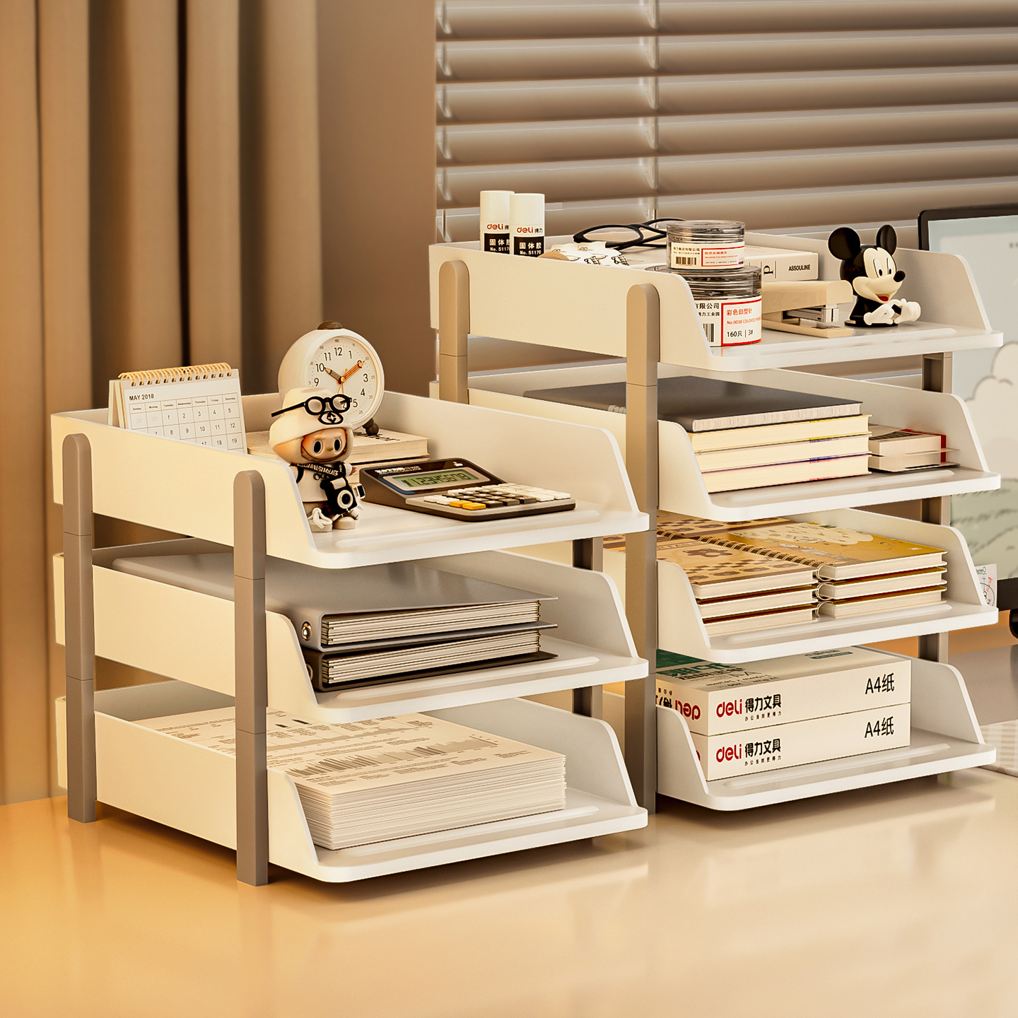 桌面a4文件收纳架办公桌置物架