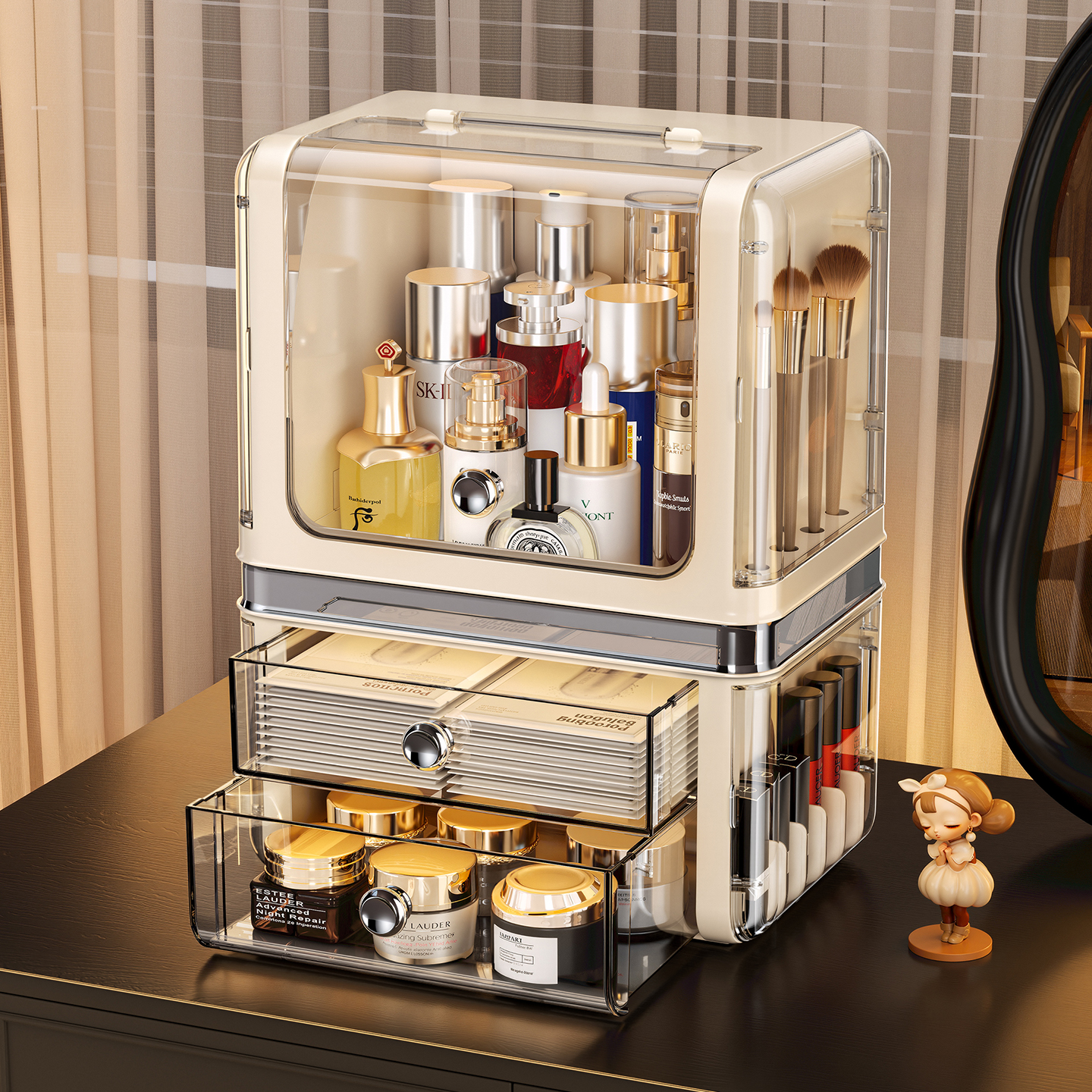化妆品收纳盒桌面梳妆台置物架